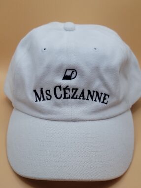 Ms Cézanne White Baseball Cap with Embroidered Logo